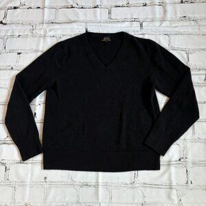 Womens Quince 100% Mongolian Cashmere V Neck Sweater Black sz Large